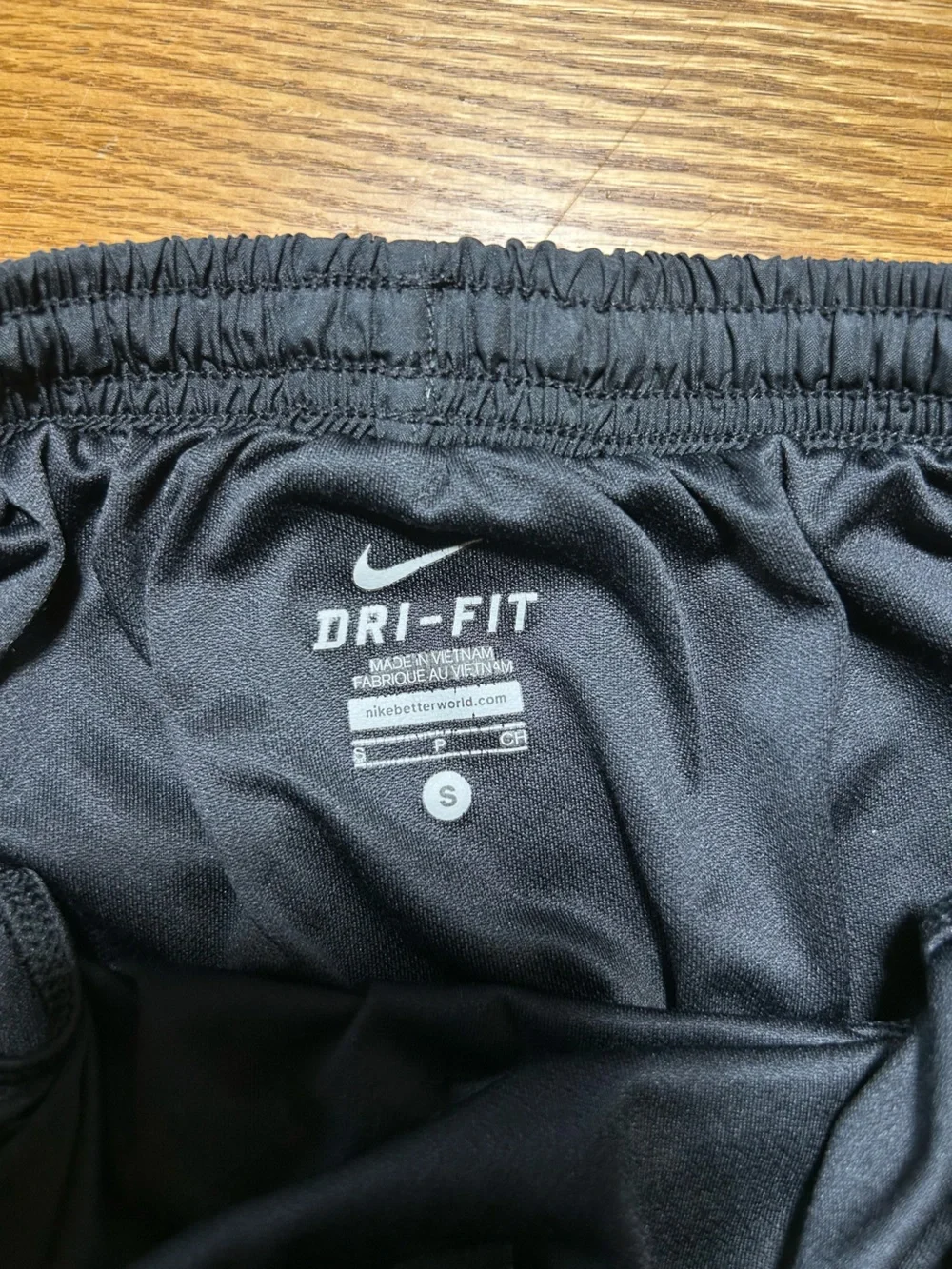 Nike Women's Dri-Fit Black Athletic Shorts with Lime Accent Size Small
